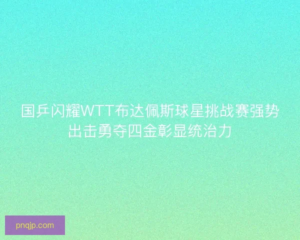 国乒闪耀WTT布达佩斯球星挑战赛强势出击勇夺四金彰显统治力